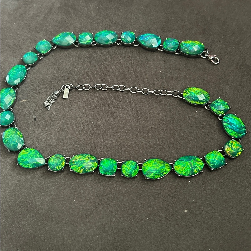 Vibrant Green Stone Necklace